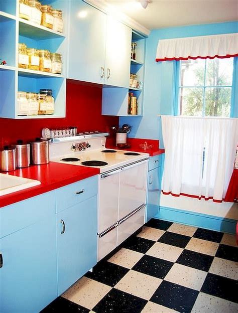 60 Lovely Painted Kitchen Cabinets Two Tone Design Ideas 50s Style