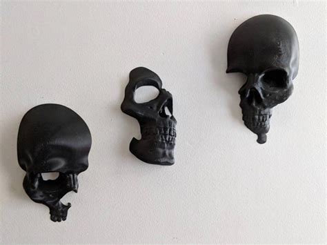 Skull 3d shape ice cube mold. Original Skull Creeps™ - Wall Decor, Set of 3 | Goth home ...