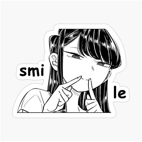 Sweet Manga Girl Smile Meme Sticker By Midnight Ideas In 2021 Anime