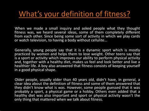 Ppt Fitness General Definition Powerpoint Presentation Free Download