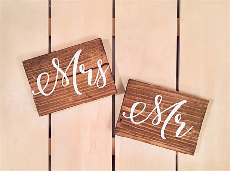 Wood sign Wooden signs wooden name signs Mr and Mrs wood | Etsy | Wooden name signs, Wooden ...