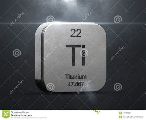 Titanium Element From The Periodic Table Stock Illustration