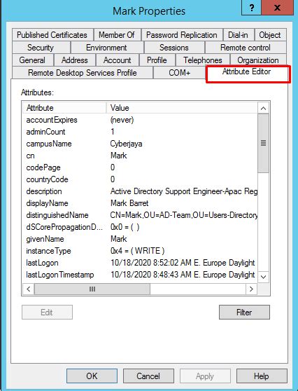 What Is Attribute Editor In Active Directory