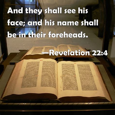 Revelation 224 And They Shall See His Face And His Name