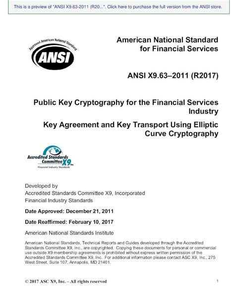 Pdf American National Standard For Financial Services Ansi X9 X96