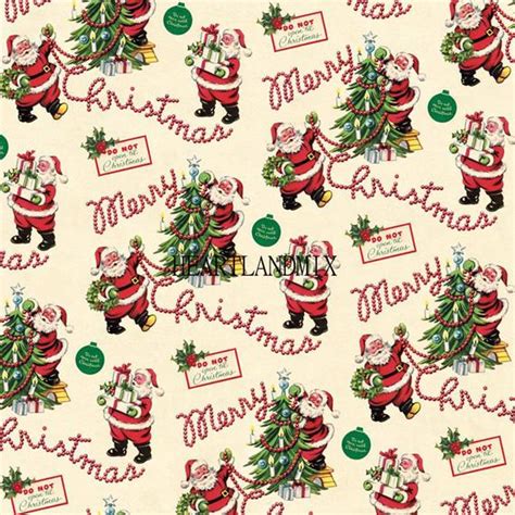 Easy sewing patterns for kids. Vintage Retro Holiday Merry Christmas Wrapping Paper Digital | Etsy