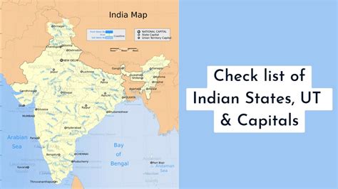 Indian States And Capitals Check List Of Indian States Ut And Their Capitals