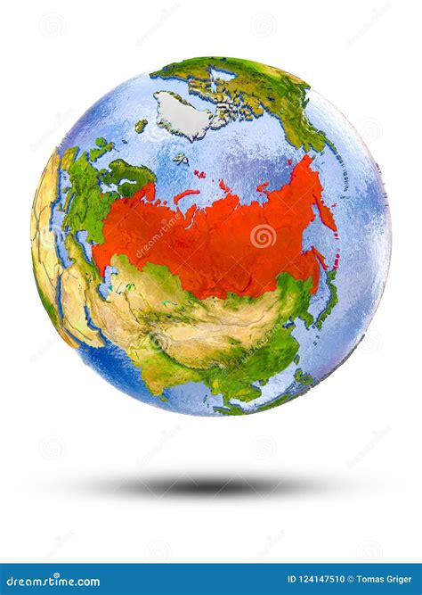 Russia On Globe Stock Illustration Illustration Of Country 124147510