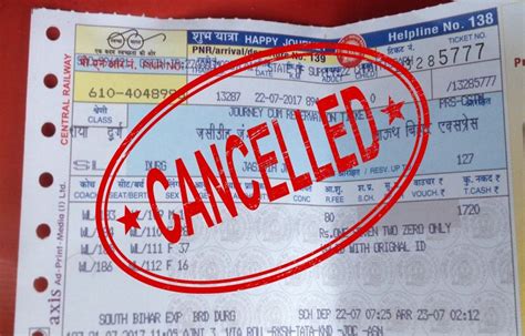 Train Ticket Cancellation My Blog