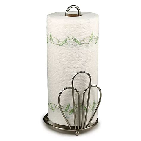 Spectrum Bloom Metal Paper Towel Holder In Satin Nickel Bed Bath And Beyond