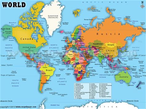 Map Of The World Countries Direct Map