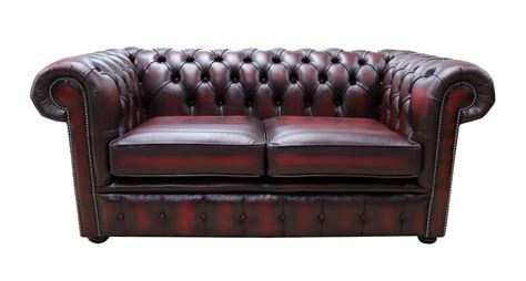 Designersofas4u Antique Oxblood Leather Chesterfield Sofa