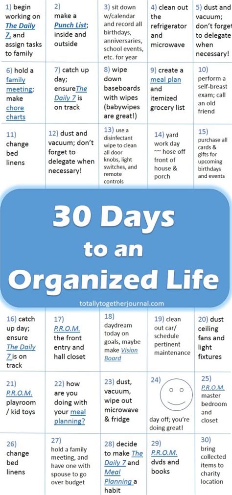 30 Days To An Organized Life