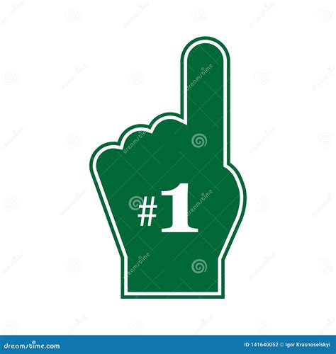 Thumb Up Number 1 Fan Number 1 Fan Stock Vector Illustration Of Hand