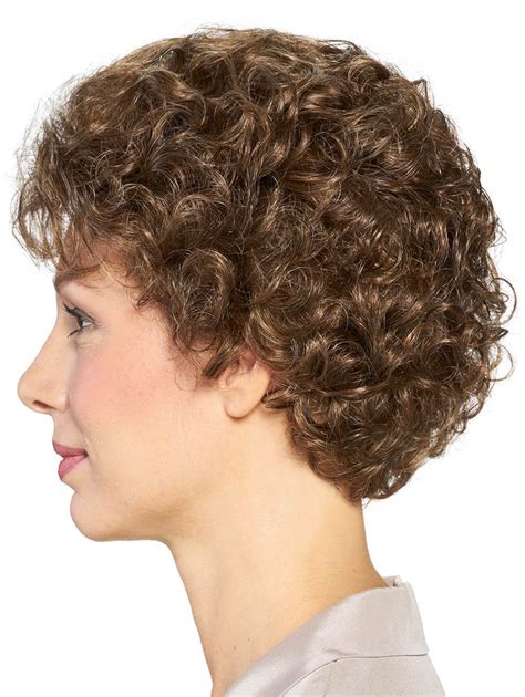 Older Ladies Light Brown Short Cut Curly Wigs Best Wigs Online Sale