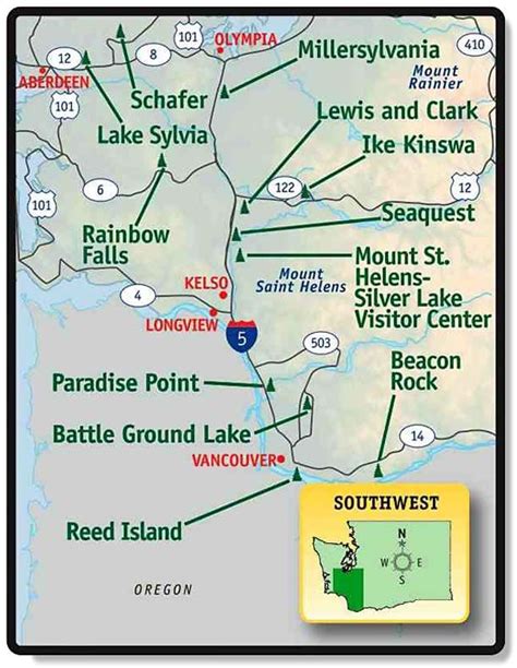 Map Of Washington State Parks Campgrounds London Top Attractions Map