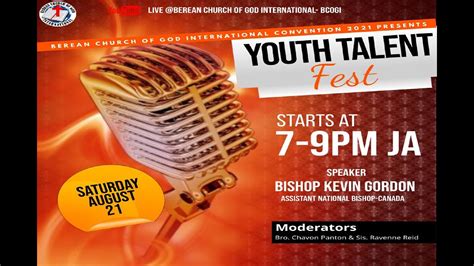 Part 1 Youth Talent Fest 21 08 2021 Convention 2021 Youtube
