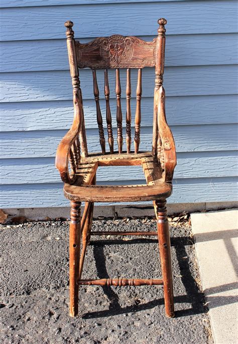 Get 3000+ products at our store. Garage Sale Antique High Chair Upcycle with Milk Paint ...