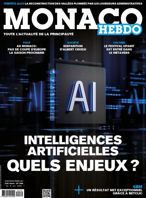 Edito N°1289 Ia Monaco Hebdo