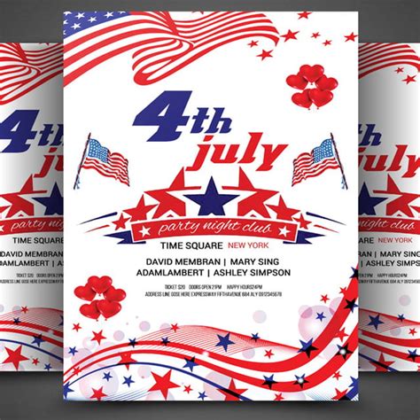 Us Independence Day Party Flyer Template For Free Download On Pngtree