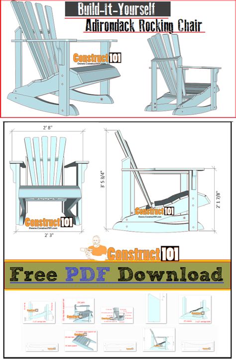 Free Printable Adirondack Rocking Chairs Plans