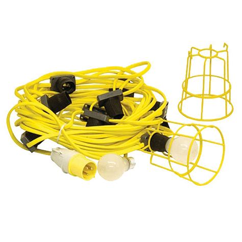 110v 22m Festoon Lighting Kit Including Lamps And Guards Electro Wind