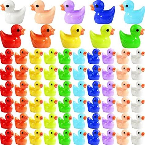 200 pieces mini resin ducks mini rubber ducks tiny rubber ducks miniature duck ornaments