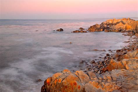 Pacific Coast At Sunset Near Pebble Beach California Photograph By