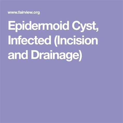 Epidermoid Cyst Infected Incision And Drainage Epidermoid Cyst