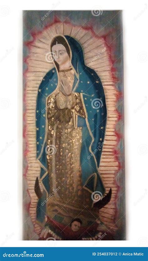 Our Lady Of Guadalupe Acrylic On Canvas Editorial Photography