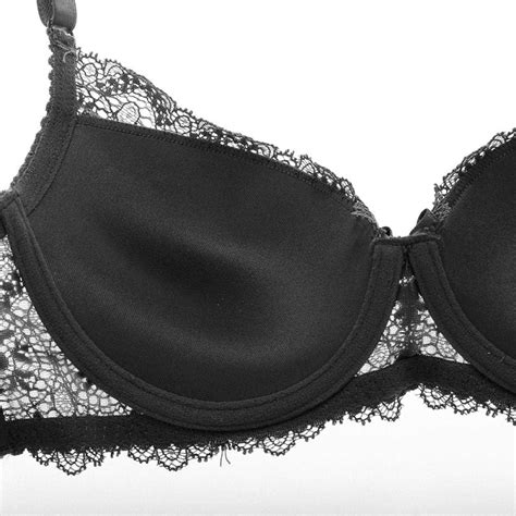 Soutien Gorge Sexy Lace Deep V Girl Bra Thin And Thick Small Bra Gathered Bra Set Black80a