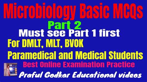 Microbiology Basic MCQs Part 2 By Dr Praful Godkar YouTube