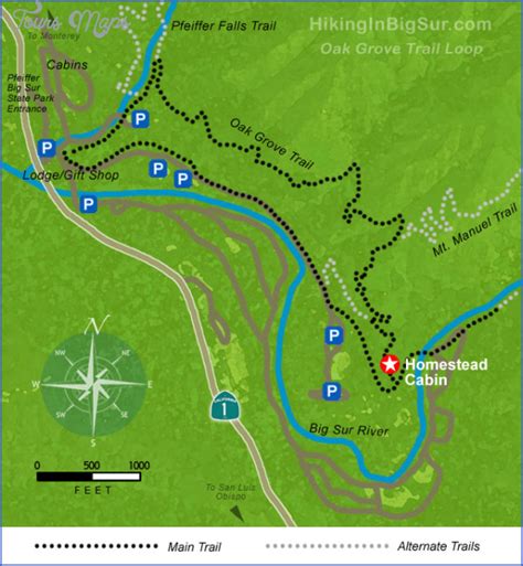 Big Sur Hikes Map