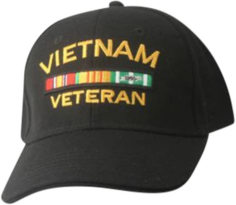 Vietnam Veteran Hat Embroidered Black Vietnam Veteran Cap