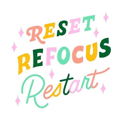 Motivational Quotes Reset Refocus Restart Citat