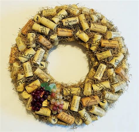 14 Wine Cork Christmas Wreath Home Decor Unique T For Etsy
