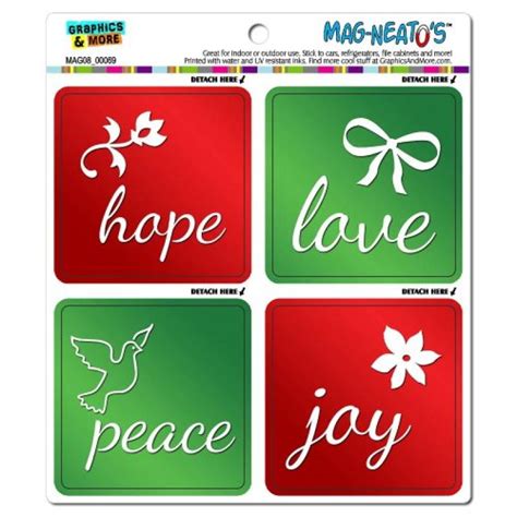Christmas Peace Hope Love Joy Mag Neatostm Carrefrigerator Magnet