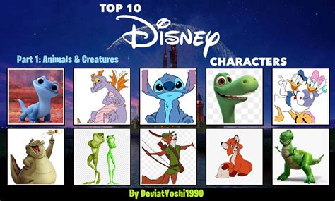 Top 10 Disney Characters Animals And Creatures By Deviantyoshi1990 On