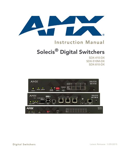 Instruction Manual Solecis Digital Switchers Manualzz