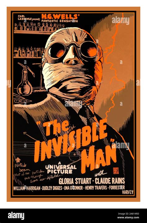 The Invisible Mam Vintage 1930s Film Movie Poster The Invisible Man