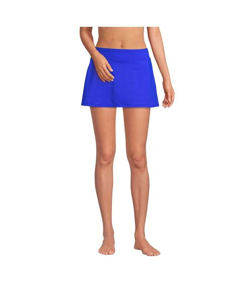 Lands End Long Tummy Control Swim Skirt Swim Bottoms In Blue Lyst