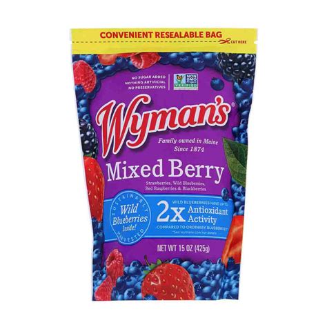 Wymans Fresh Frozen Mixed Berries 15 Oz