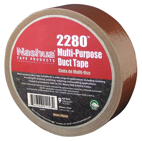 This kind of tape was originally developed for sealing joints in the ducts of heating and air conditioning systems, so cloth tape has the high adhesion to provide reliable. NASHUA Duct Tape Grade Industrial, Number of Adhesive ...