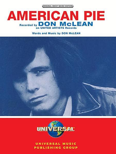 american pie by don mclean single sheet music for voice piano and guitar chords buy print