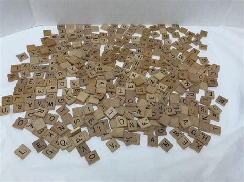 Wooden Scrabble Tiles Wood Lot 380 Arts And Crafts And Scrapbooking Parts