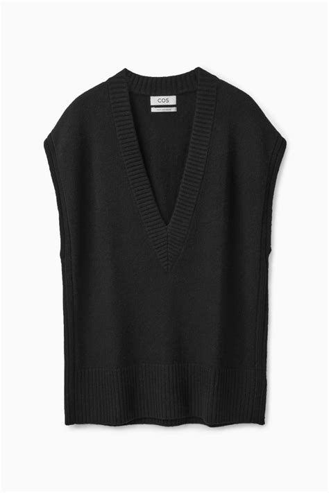 Cos Pure Cashmere Knitted Tank Black Editorialist