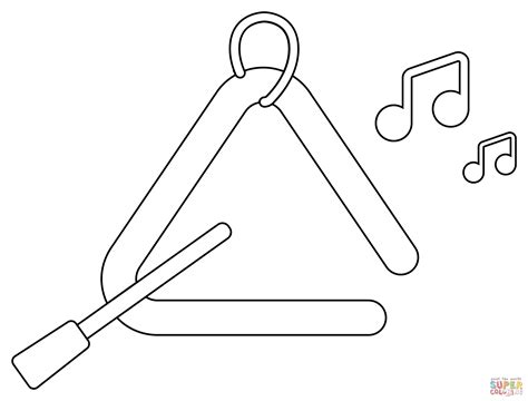 Triangulärt Instrument Målarbok Gratis Målarbilder Att Skriva Ut