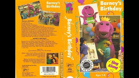 Barney S Birthday Vhs 1992 Vhs And Dvd Credits Wiki F