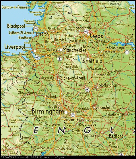 North West England Regions Map United Kingdom Map Regional City Province