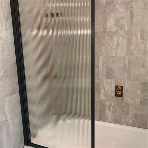 drench showers on instagram “our border collection bath screen in fluted glass and graphite
